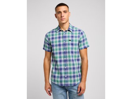 Pánská košile krátký rukáv LEE 112349961 LEE BUTTON DOWN SS Dandy Green