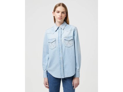 Dámská košile WRANGLER 112351961 REGULAR SHIRT Blue Grammer