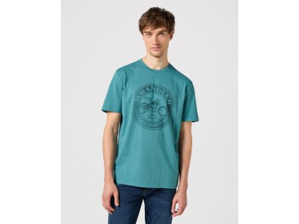 Pánské tričko WRANGLER 112350452 AMERICANA TEE Hydro