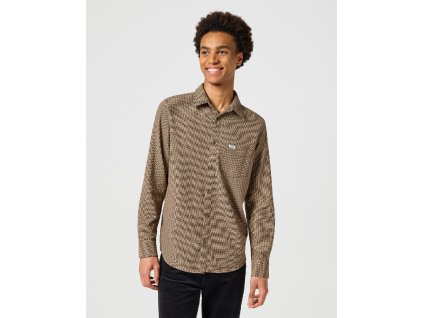 Pánská flanelová košile WRANGLER 112357219 1 PKT FLANNEL SHIRT Gingerbread