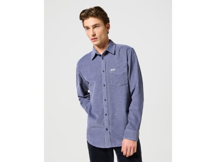 Pánská manšestrová košile WRANGLER 112357218  1 PKT CORDUROY SHIRT Grisaille