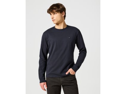 Pánské triko dlouhý rukáv WRANGLER 112357361 LS SIGN OFF TEE Black