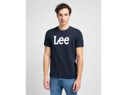 Pánské tričko LEE L65QAIEE 112116126 WOBBLY LOGO TEE Navy Drop