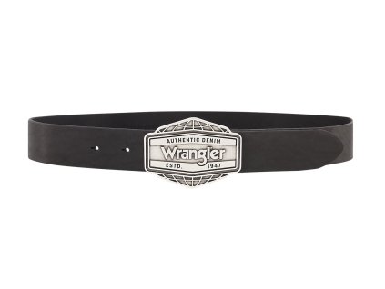 Kožený opasek WRANGLER 112358068 BIG BUCKLE BELT Black