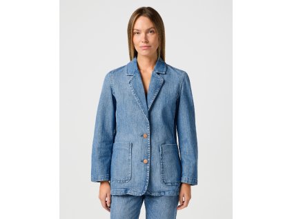 Dámské džínové sako WRANGLER 112362586 BLAZER Baby Blue