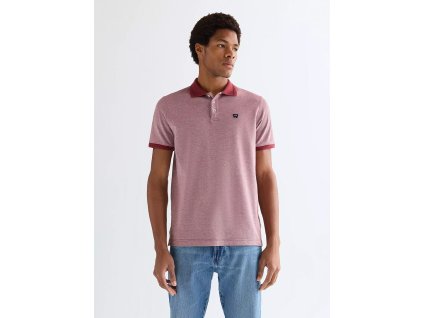 Pánská POLOKOŠILE WRANGLER 112377998 REFINED POLO SHIRT Ruby Wine
