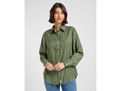 Dámská košile dlouhý rukáv LEE 112370986 BALLOON SLEEVE SHIRT Olive Stone