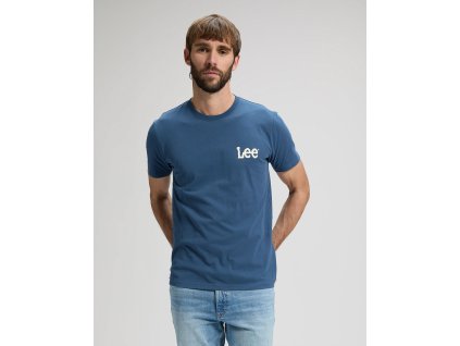 Pánské tričko LEE 112376431 MEDIUM WOBBLY LEE TEE Academy Blue