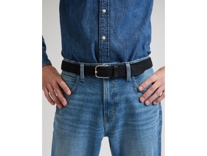 Látkový opasek LEE 112331207 ELASTIC WEBBING BELT Black