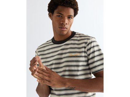 Pánské tričko WRANGLER 112378014 STRIPE TEE Worn White