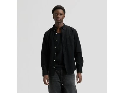 Pánská džínová košile LEE 112376555 LEE BUTTON DOWN Black