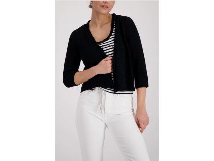 Dámský kardigan MONARI 410915 999 Black Happy Hour Jacket Stricküberwurf Basic