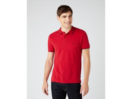 Pánská POLOKOŠILE WRANGLER W7D5K4X47 SS POLO TEE Red