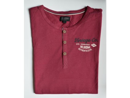 Pánské tričko OKLAHOMA DENIM 18669 001 Red