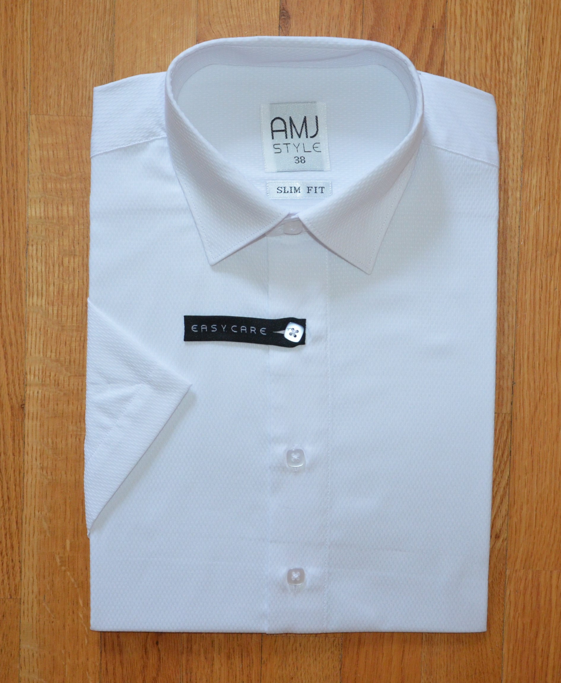 Pánská košile krátký rukáv AMJ VKS 838 Slim Fit Style Velikost: 45