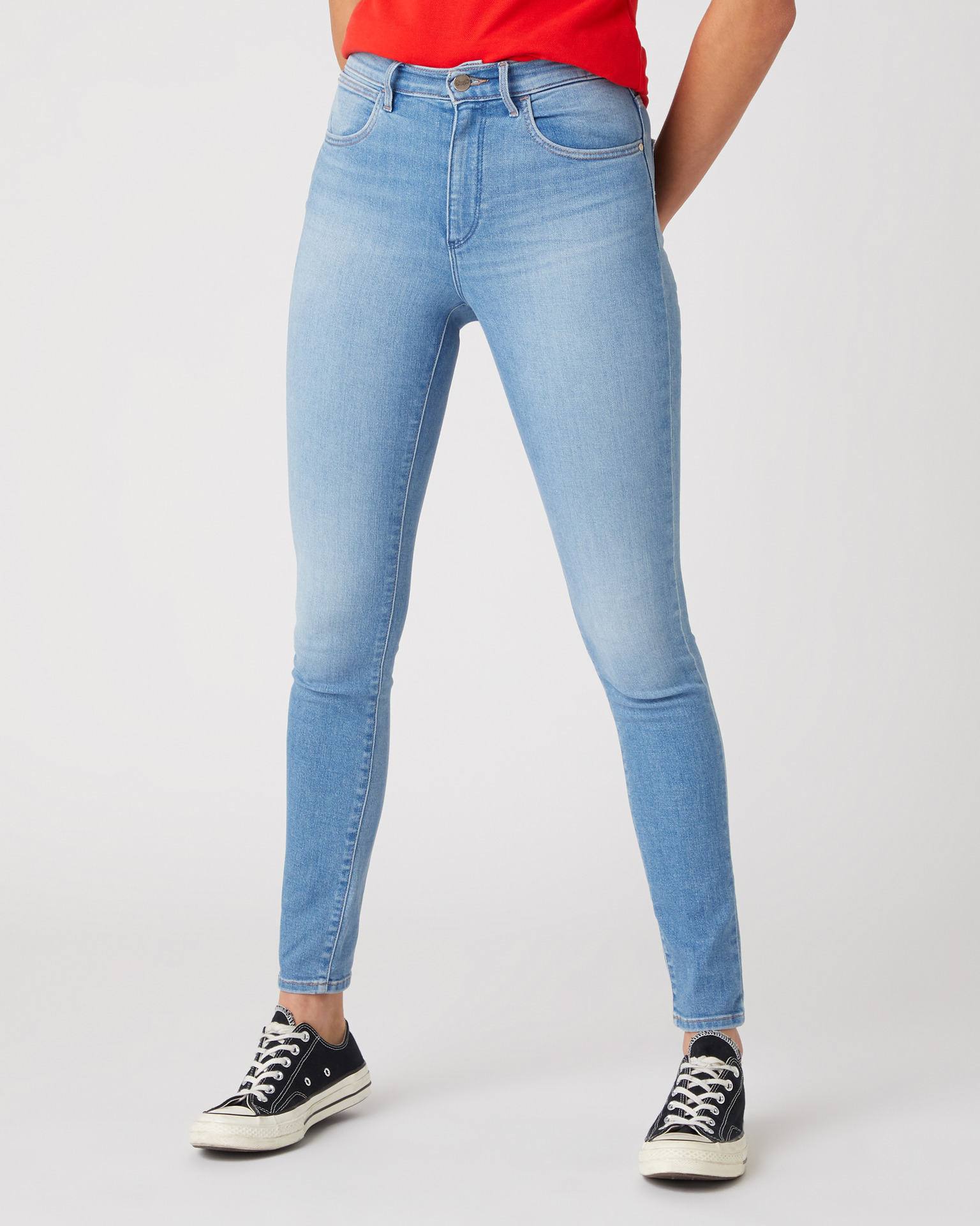 Dámské džíny WRANGLER W27HZI29R HIGH RISE SKINNY STRETCH Soft Cloud Velikost Pas/Délka: 33/32