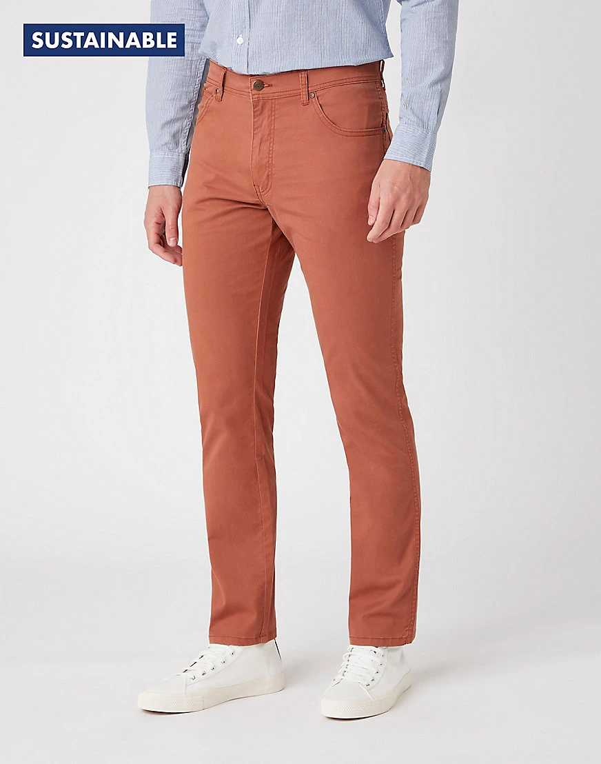 Pánské kalhoty WRANGLER W12SWAA15 TEXAS SLIM STRETCH Ginger Velikost Pas/Délka: 36/34