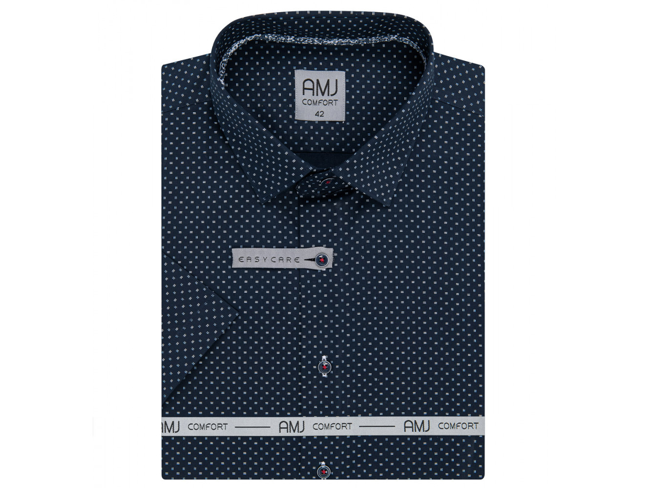 Pánská košile krátký rukáv AMJ VKBR 1192 Classic Comfort Velikost: 41