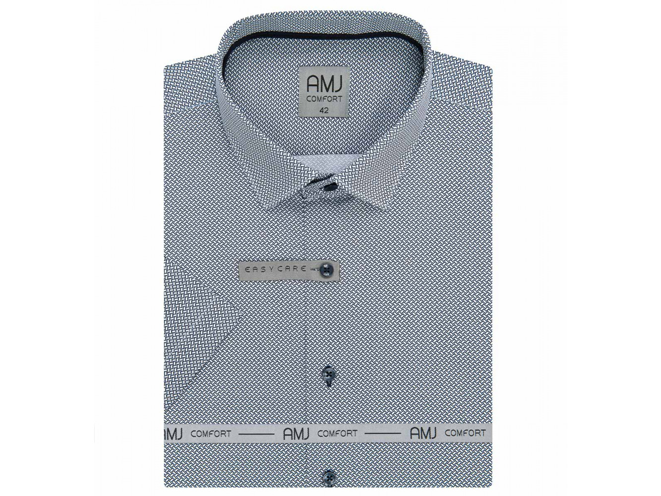 Pánská košile krátký rukáv AMJ VKBR 1194 Classic Comfort Velikost: 40