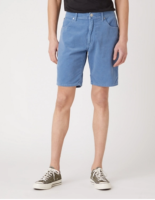 Pánské manšestrové šortky WRANGLER W14TZNX31 CORDUROY SHORTS Copen Blue Velikost: 34