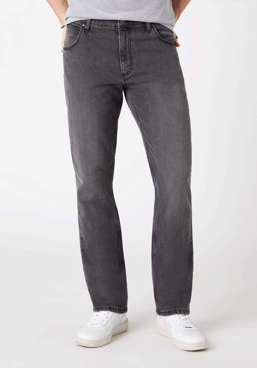 Pánské džíny WRANGLER W10TM781F STRAIGHT Great Grey Velikost Pas/Délka: 38/32