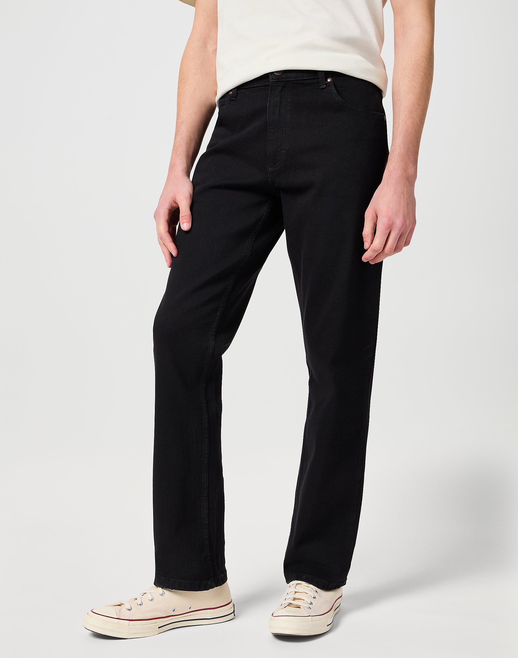 Pánské džíny WRANGLER W10TM7107 112126014 STRAIGHT Black Rinse Velikost Pas/Délka: 32/32