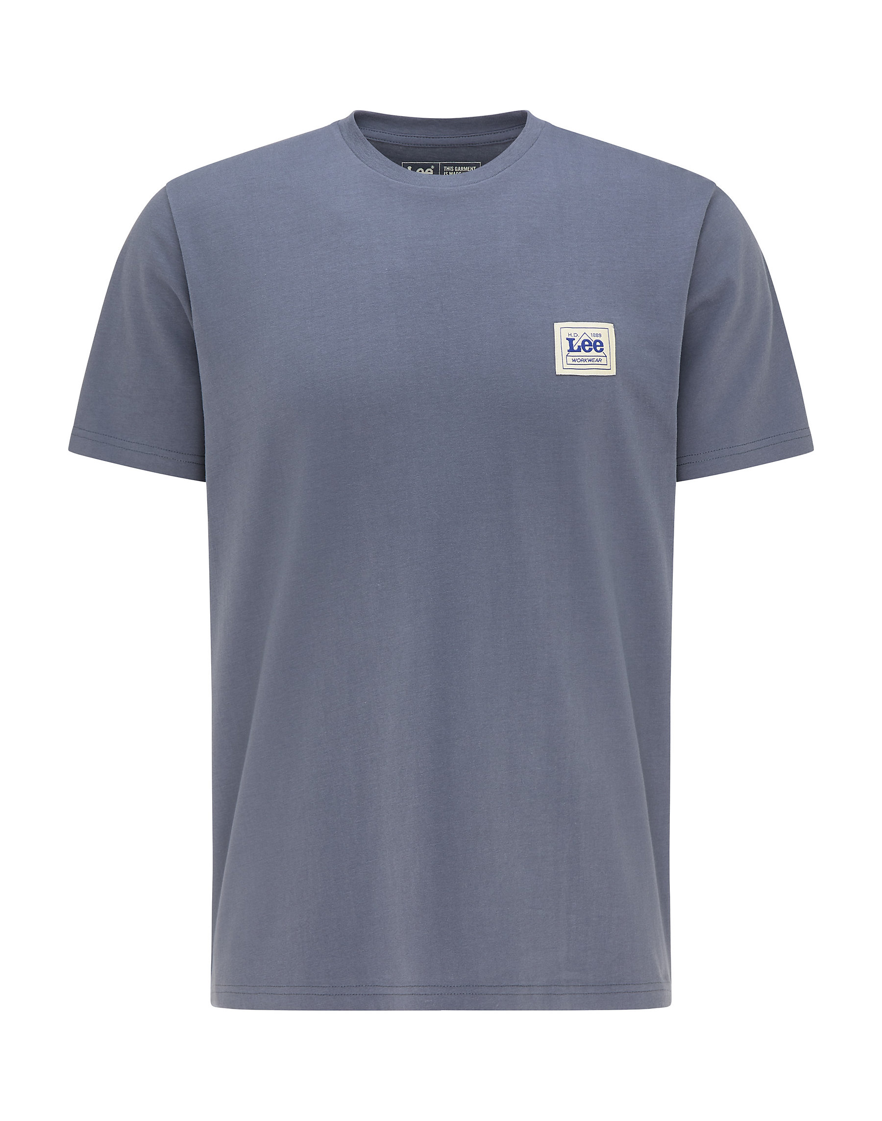 Pánské tričko LEE L63FJATX SS BRANDED TEE Washed Grey Velikost: 5XL