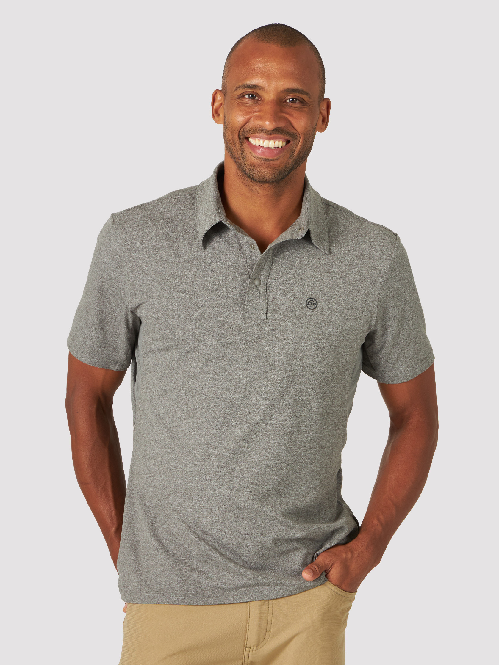 Pánská POLOKOŠILE WRANGLER WA7ADU37U SS PERFORMANCE POLO Heather Grey Velikost: 4XL