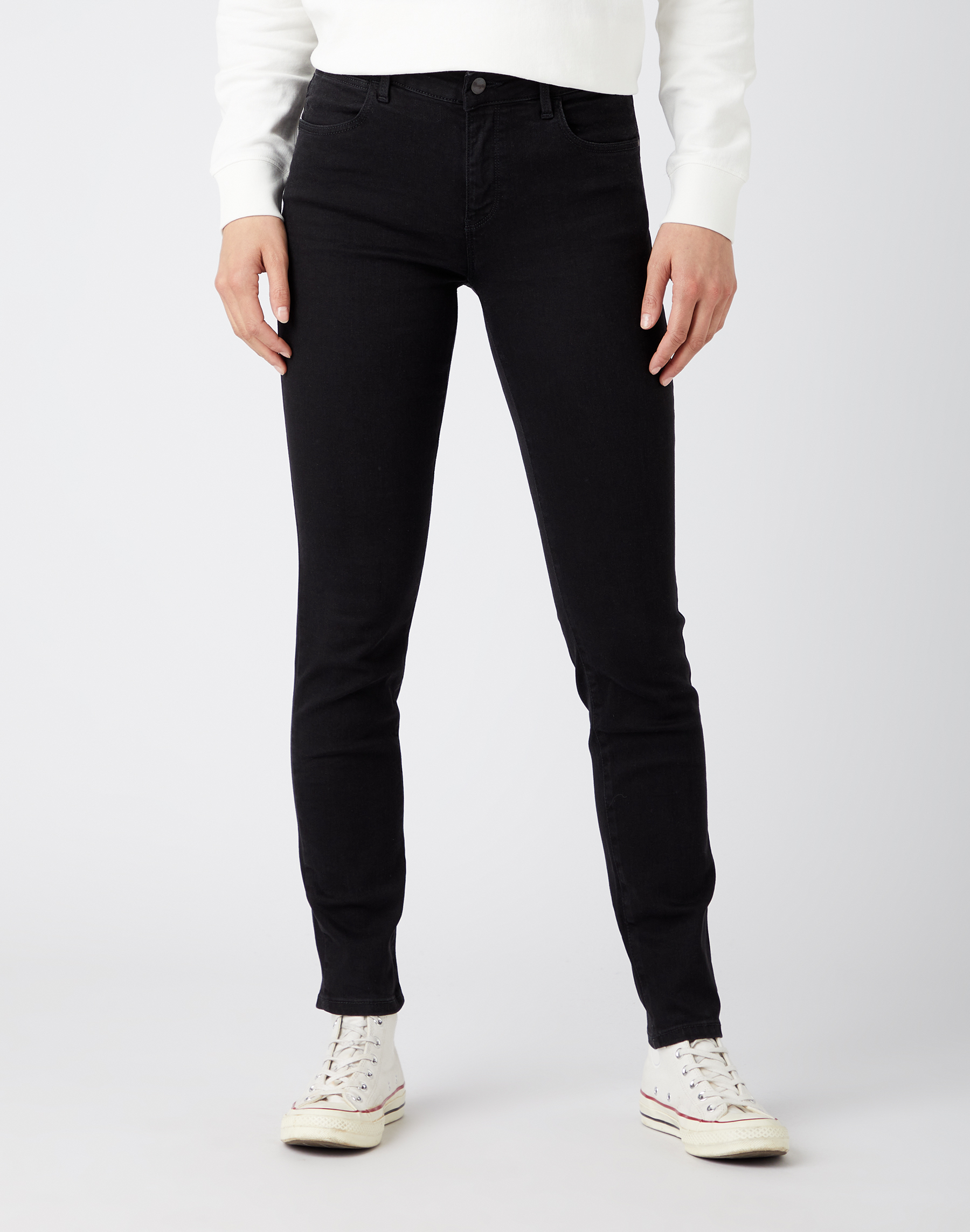 Dámské džíny WRANGLER W28KLS36G SKINNY Black Velikost Pas/Délka: 26/32