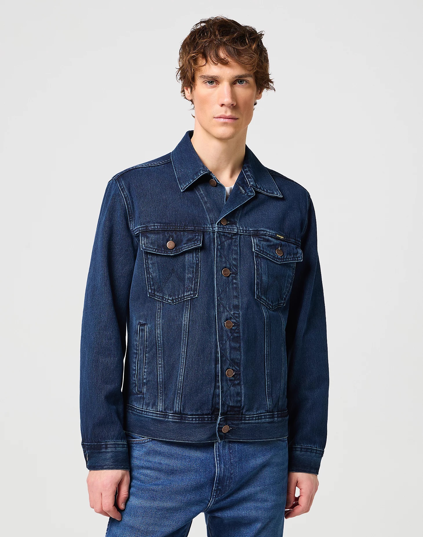 Džínová bunda WRANGLER W410YN29H 112146047 CASUAL FIT AUTHENTIC JACKET Coalblue Stone Velikost: L