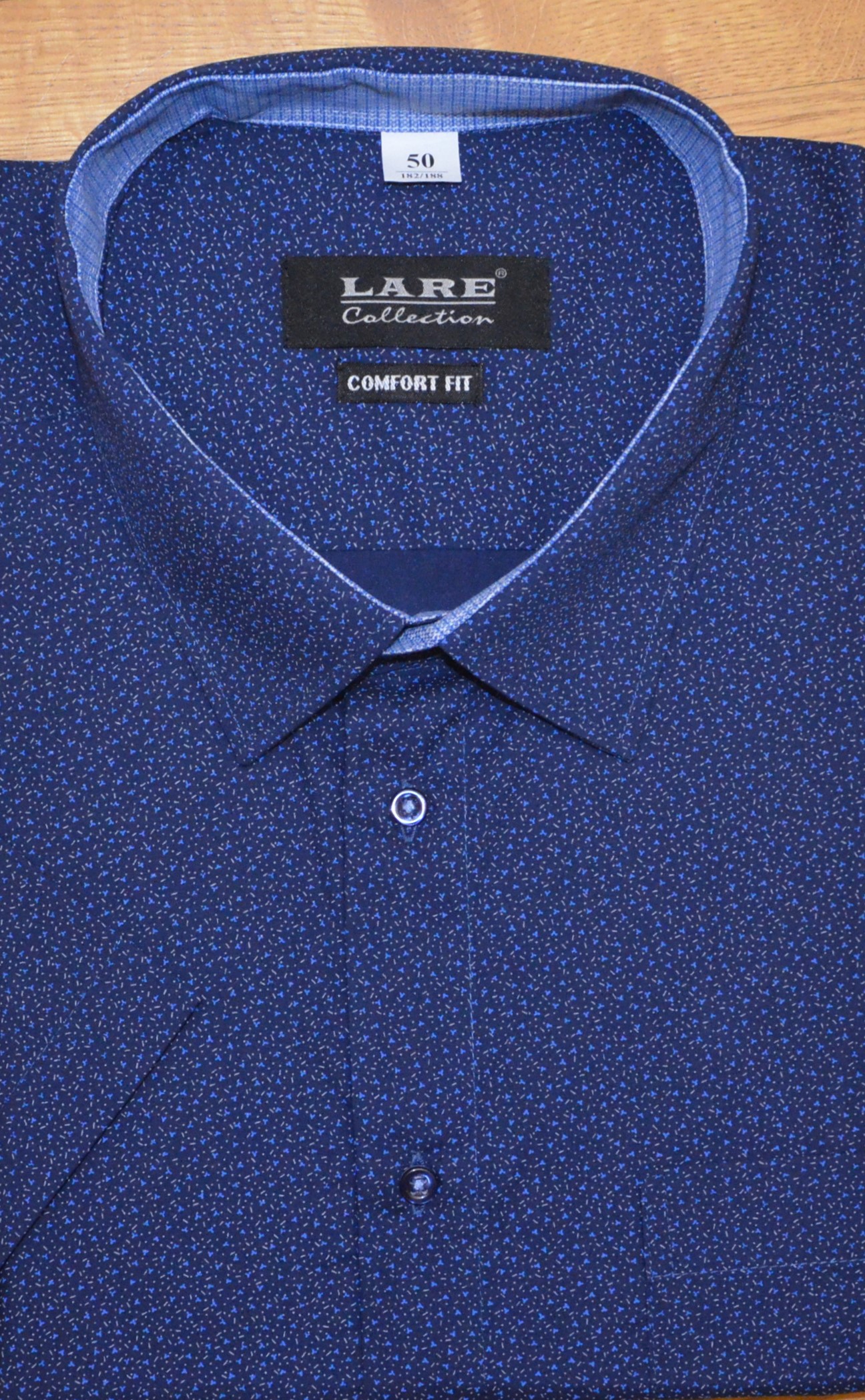 LARE Collection Pánská košile krátký rukáv LARE COMFORT FIT G202 Velikost: 54