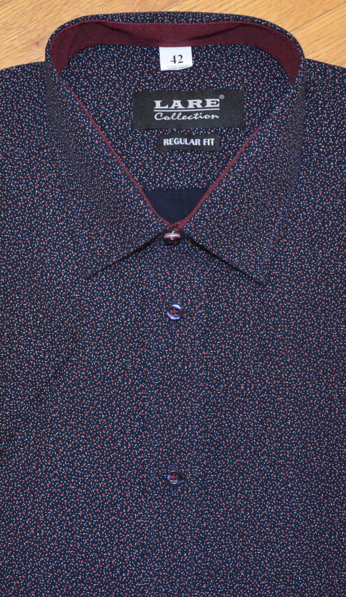 LARE Collection Pánská košile krátký rukáv LARE REGULAR FIT G179 Velikost: 42