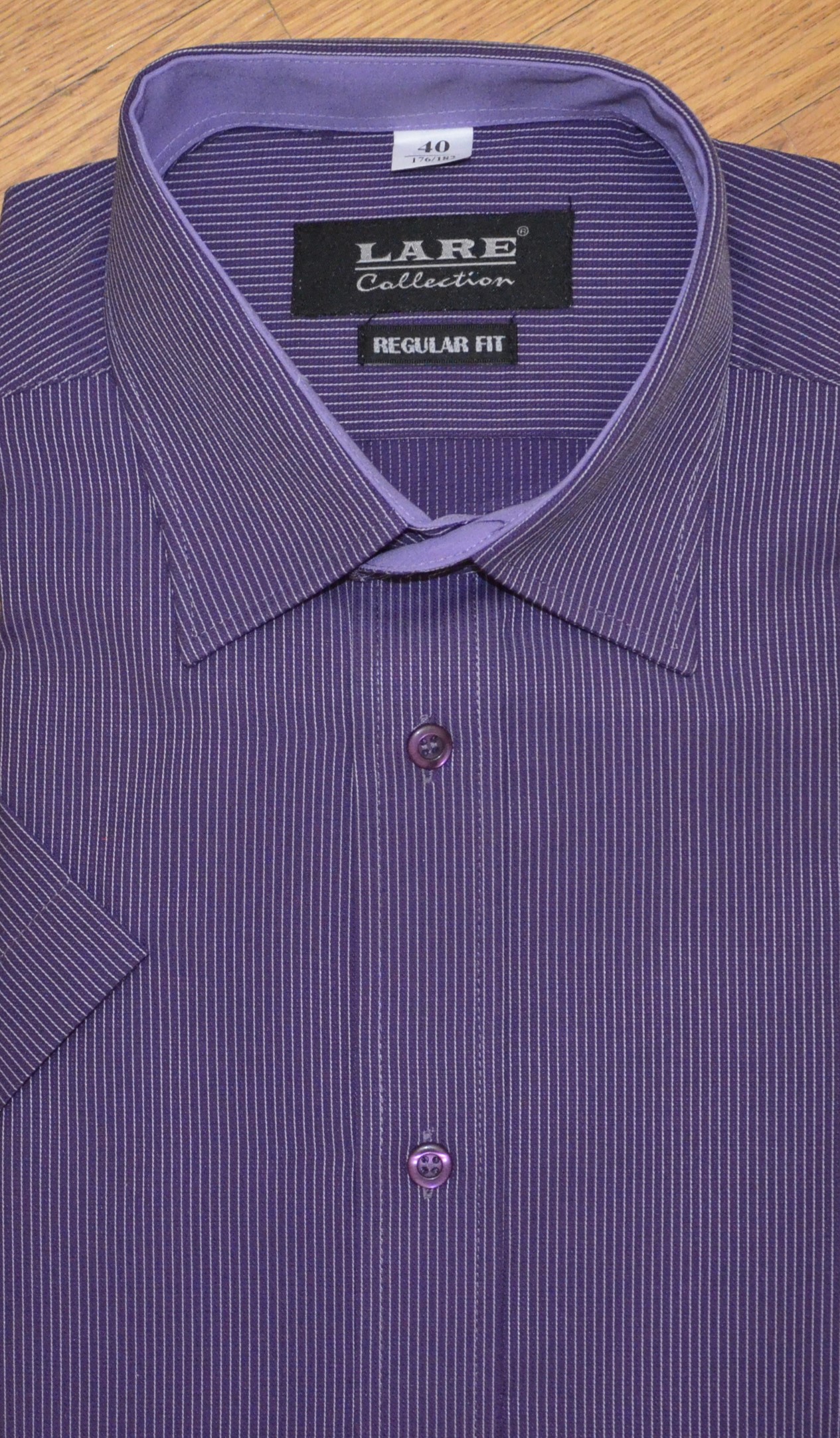 LARE Collection Pánská košile krátký rukáv LARE REGULAR FIT T81 Velikost: 40