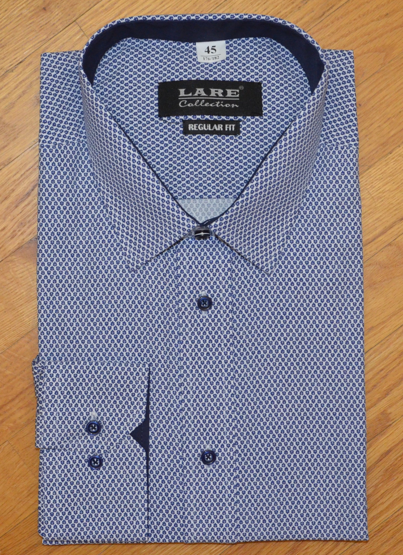LARE Collection Pánská košile dlouhý rukáv LARE REGULAR FIT G117 Velikost: 45