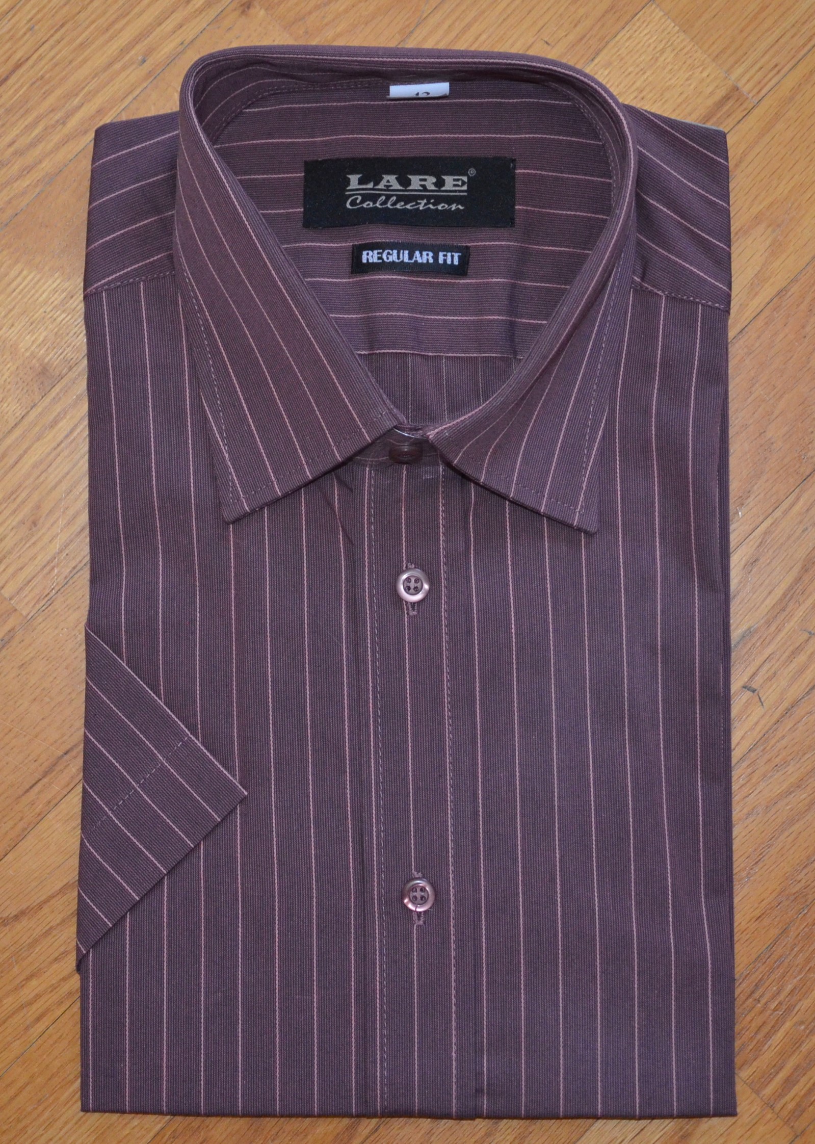 LARE Collection Pánská košile krátký rukáv LARE REGULAR FIT L36 Velikost: 42