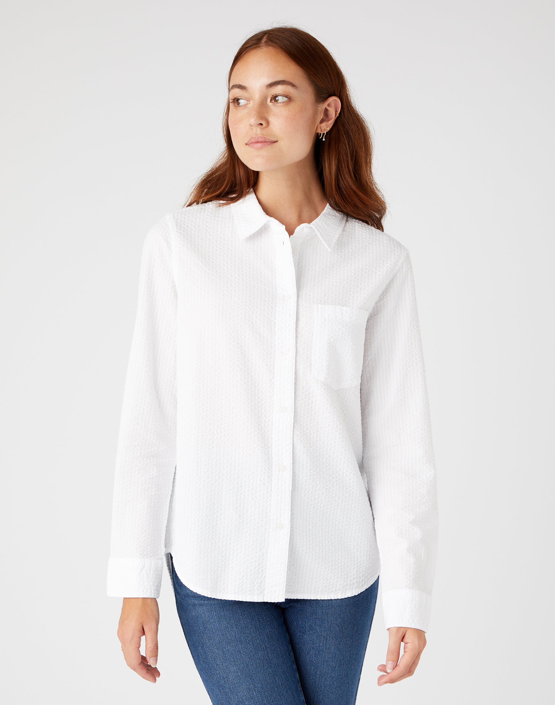 Dámská košile WRANGLER W5T5OZ989 1 PKT SHIRT White Velikost: XXL