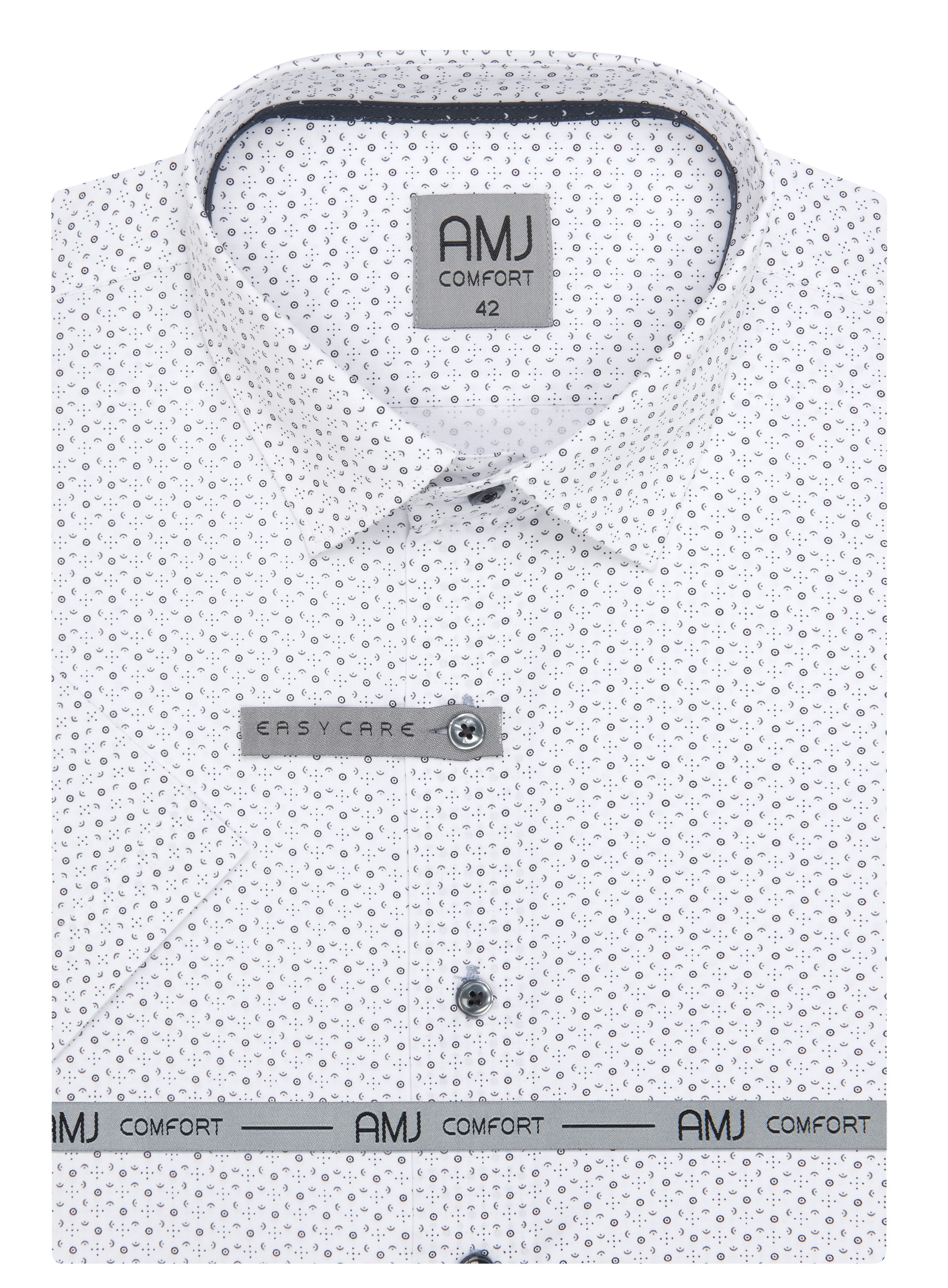Pánská košile krátký rukáv AMJ VKBR 1227 Classic Comfort Velikost: 41