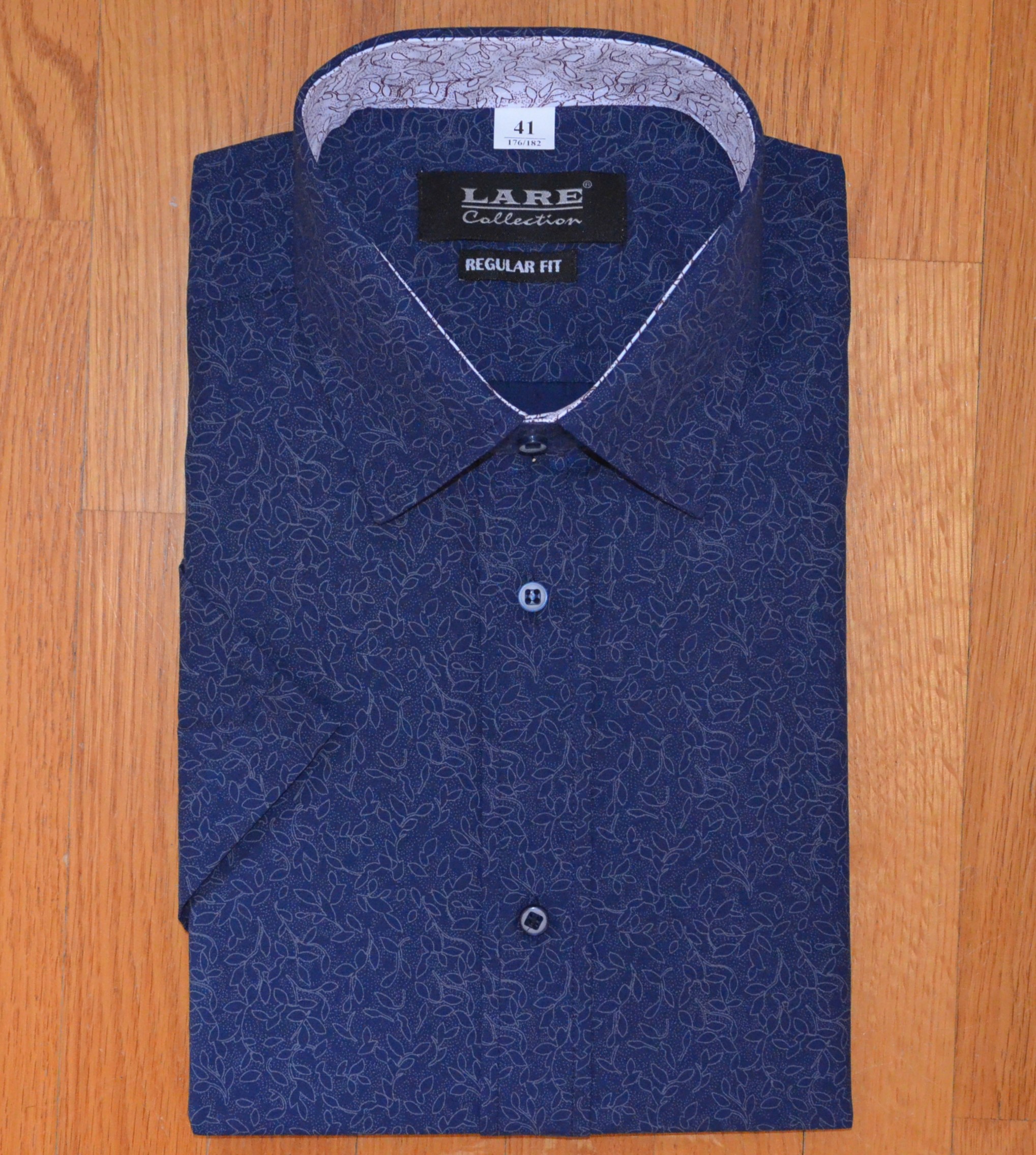 LARE Collection Pánská košile krátký rukáv LARE REGULAR FIT G252 Velikost: 42