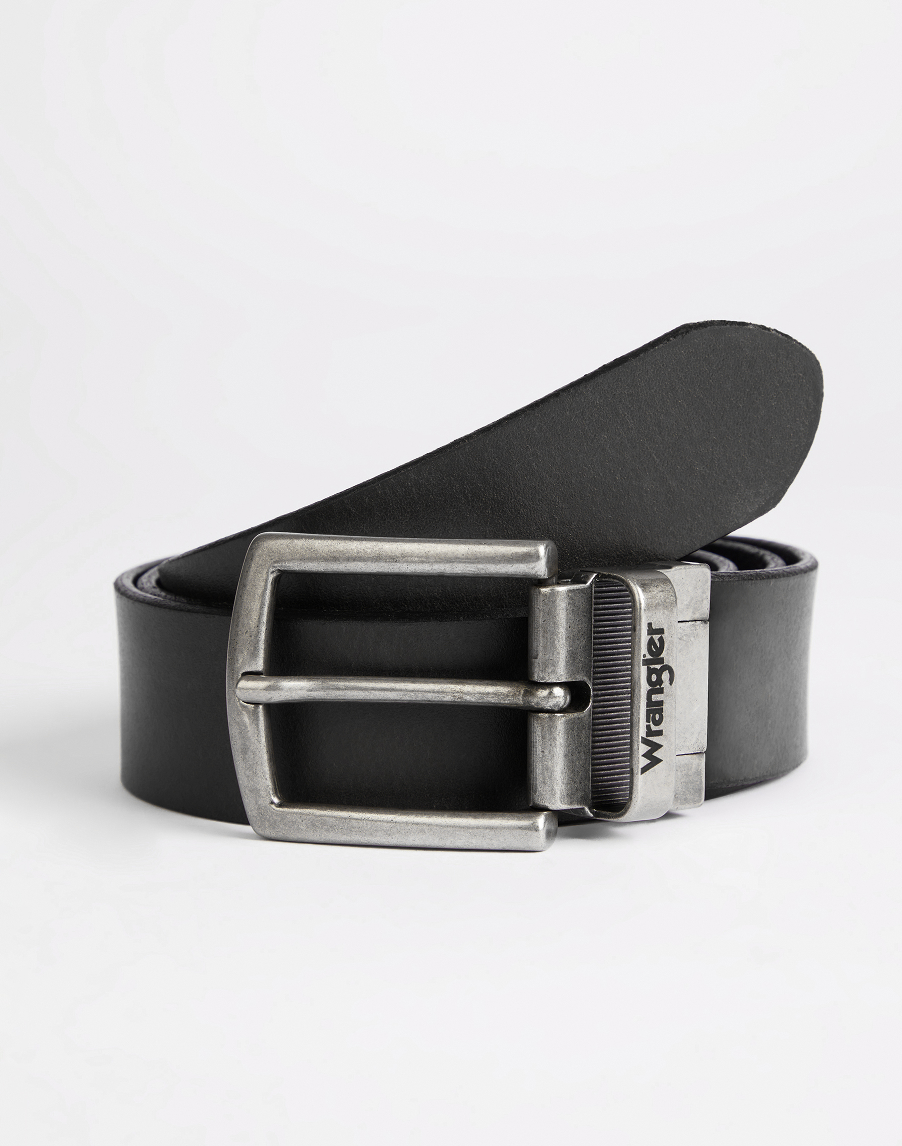 Kožený opasek WRANGLER W0E7US100 112141116 2SIDED BELT Black Velikost: 95 cm