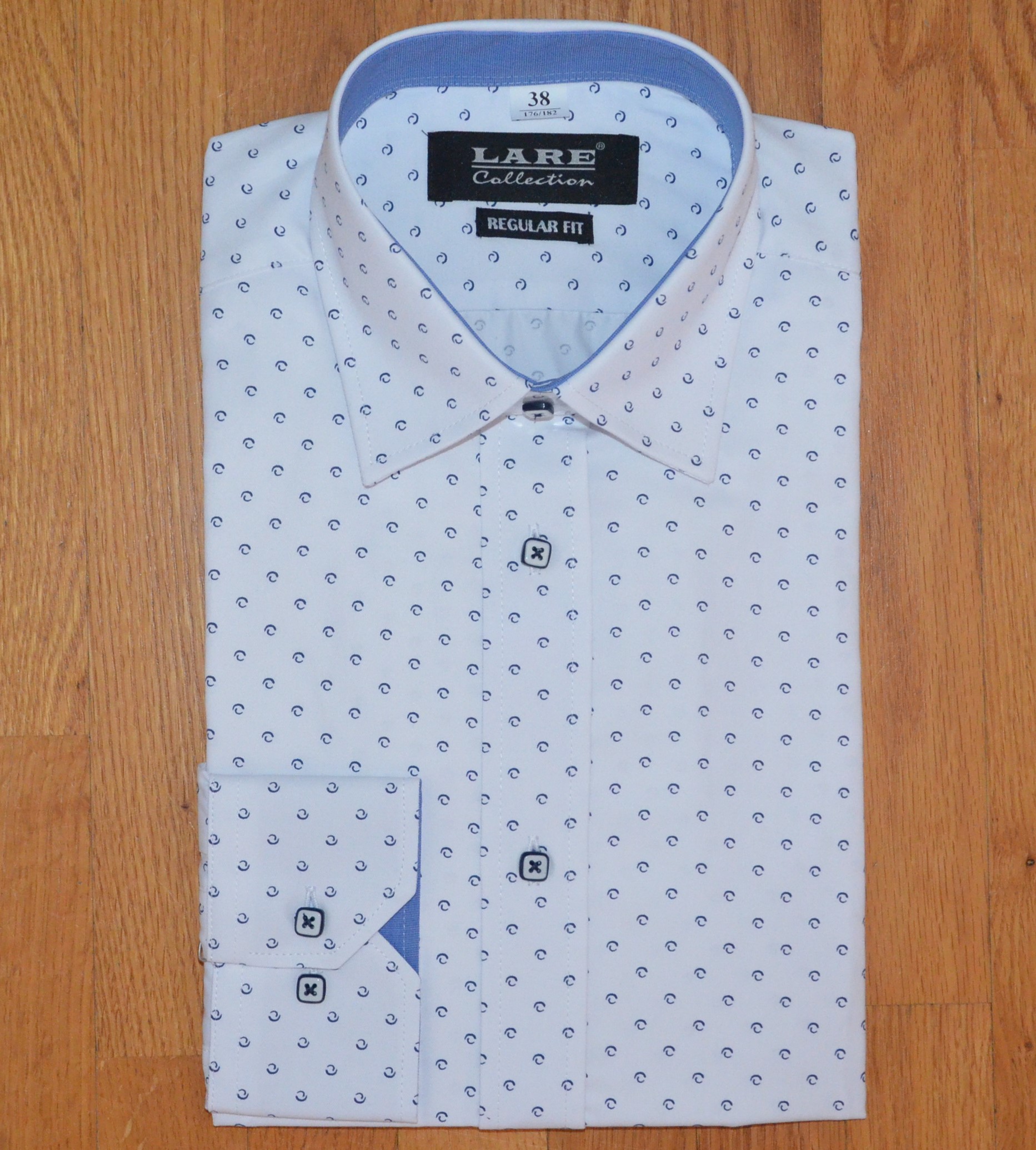 LARE Collection Pánská košile dlouhý rukáv LARE REGULAR FIT G187 Velikost: 38