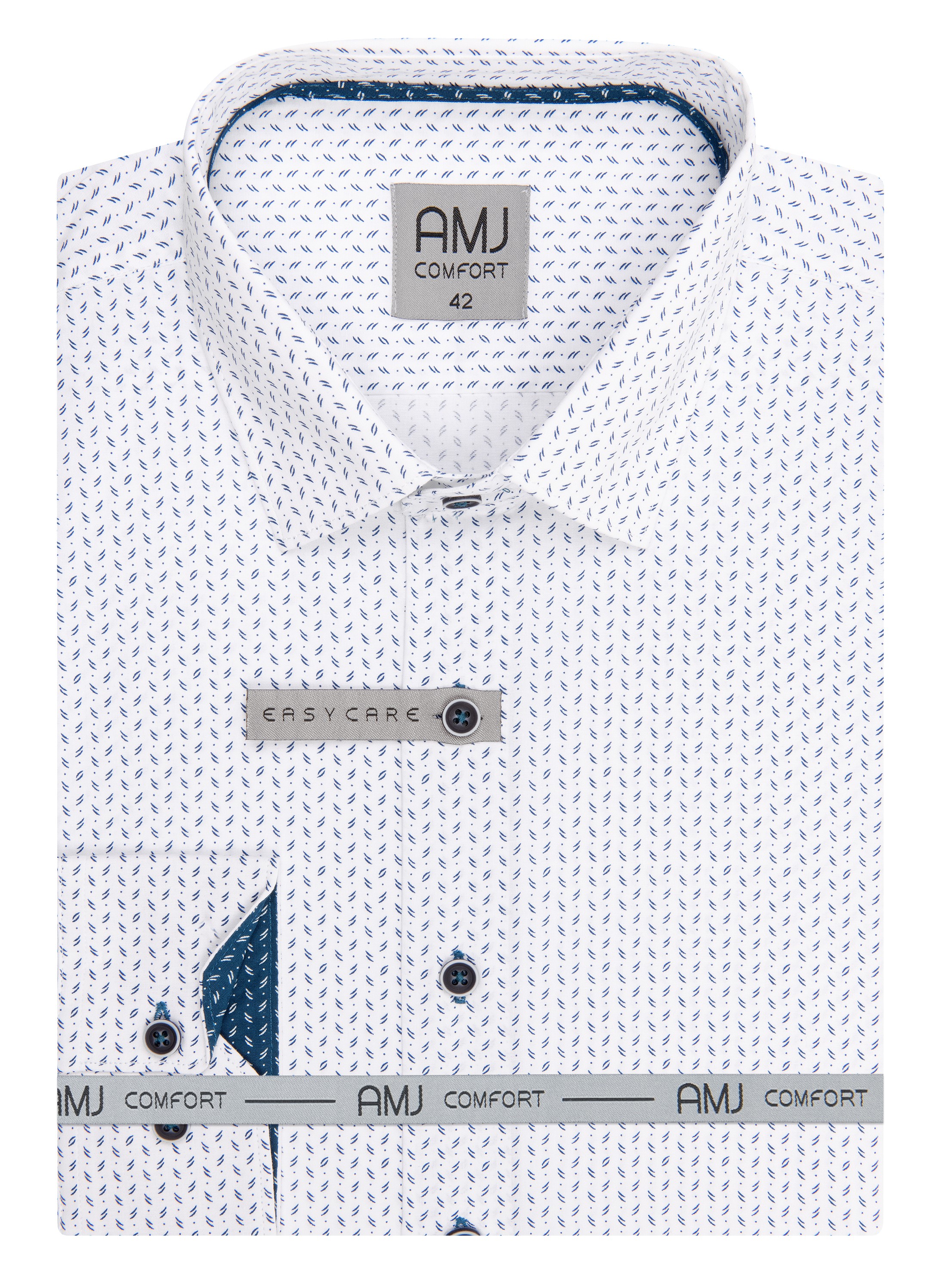 Pánská košile dlouhý rukáv AMJ VDSBR 1247 Slim Fit Comfort Velikost: 41