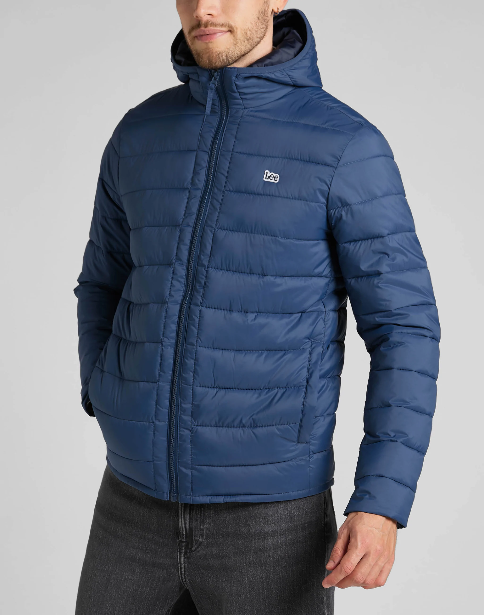 Pánská bunda LEE L87HSZ54 LIGHT PUFFER JACKET Marine Velikost: M