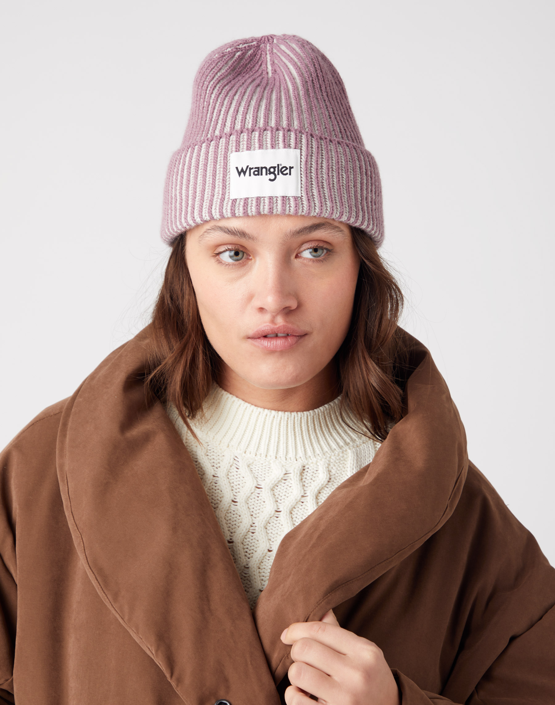 Čepice WRANGLER W0W5UHP54 CONTRAST RIB BEANIE Bougainville Pu Univerzální velikost: jedna velikost