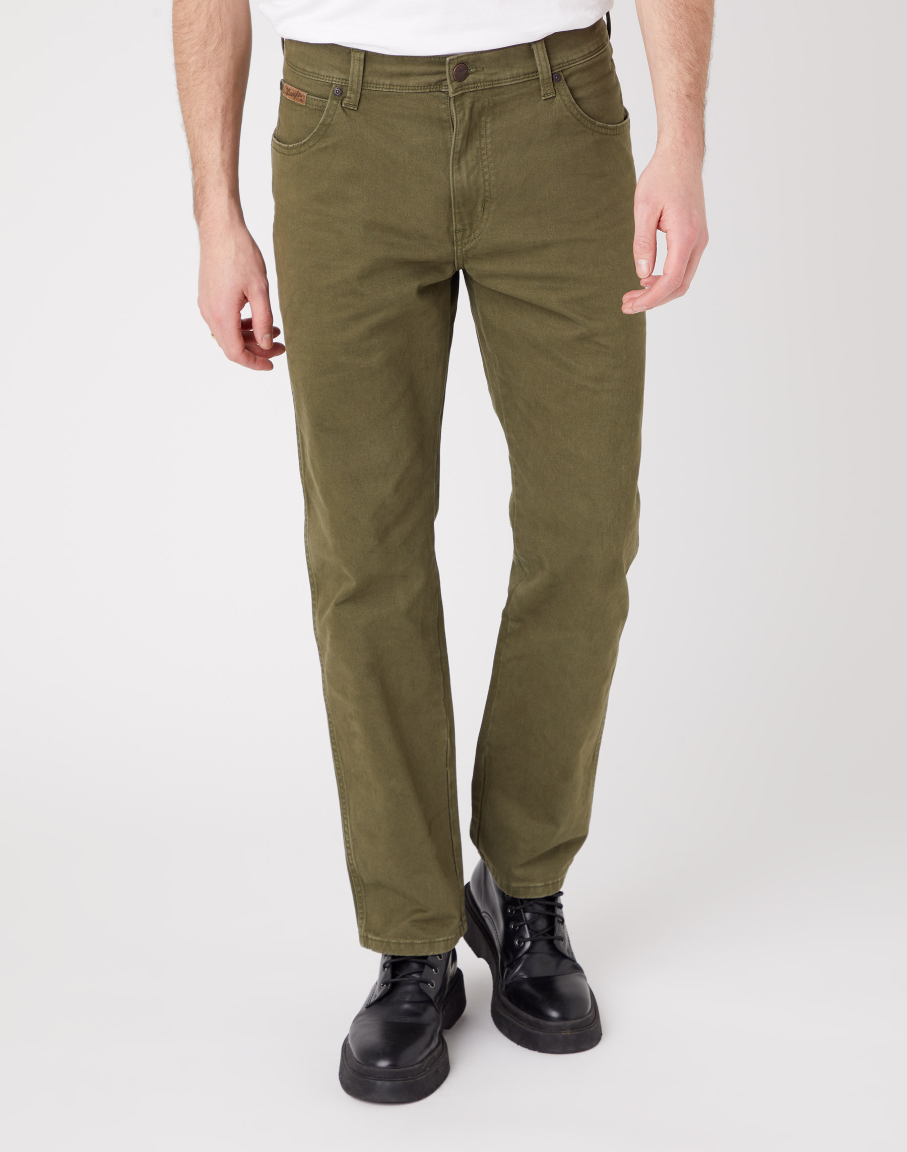 Pánské kalhoty WRANGLER W12193G40 TEXAS STRETCH Militare Green Velikost Pas/Délka: 36/32