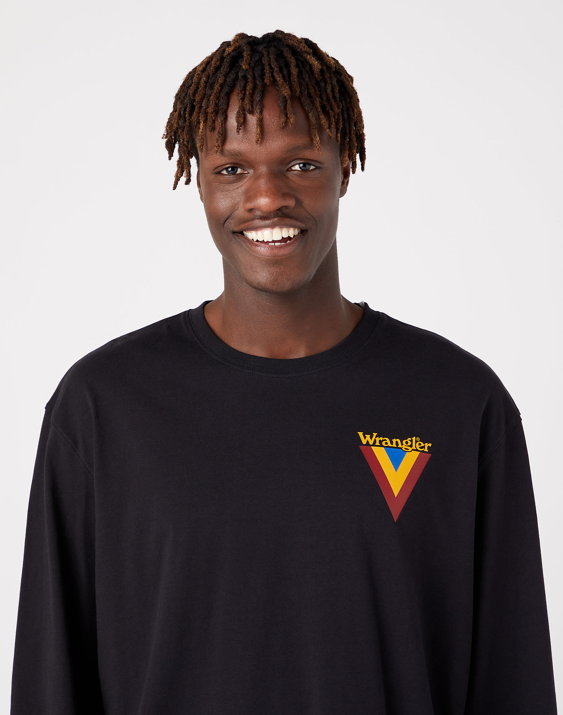 Pánské triko WRANGLER W7BKEE100 CHEST LOGO TEE Black Velikost: XXXL