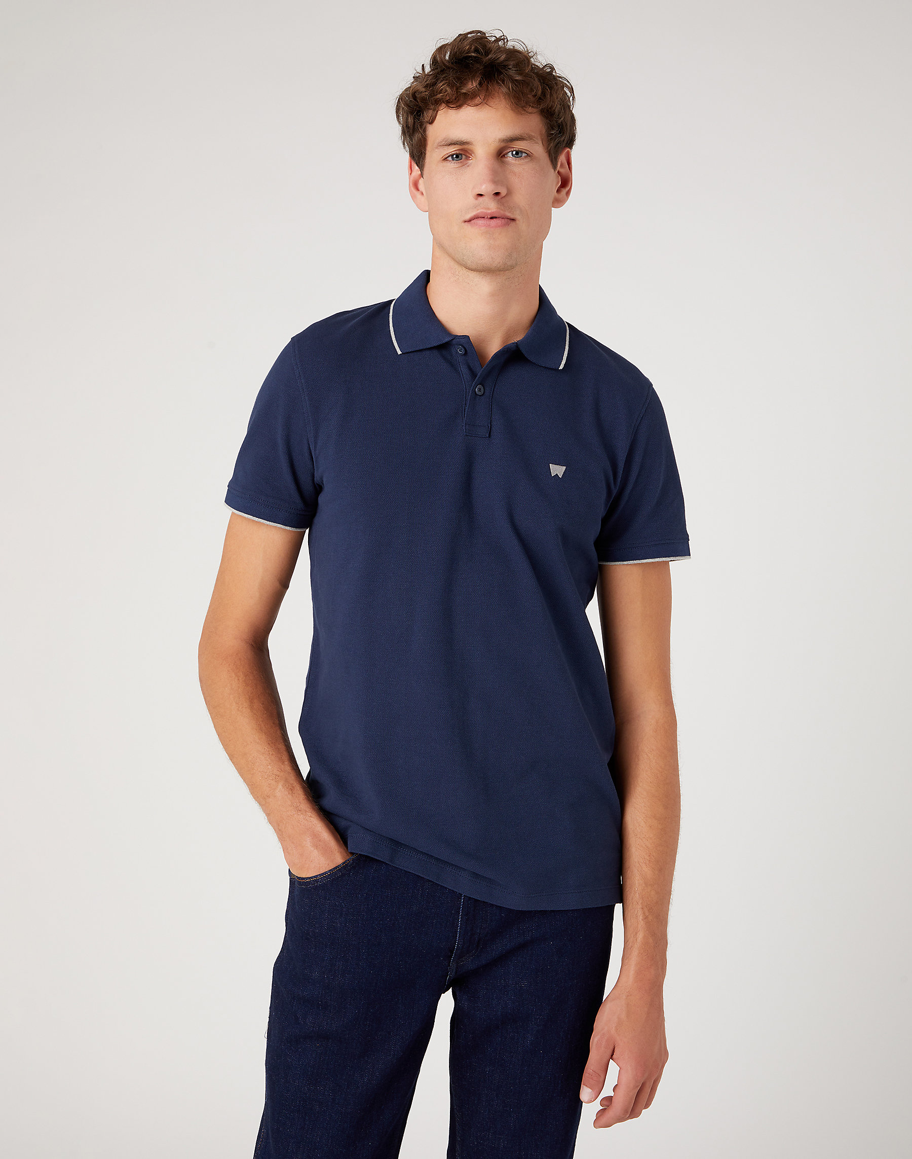 Pánská POLOKOŠILE WRANGLER W7BHK4114 POLO SHIRT Navy Velikost: XXXL