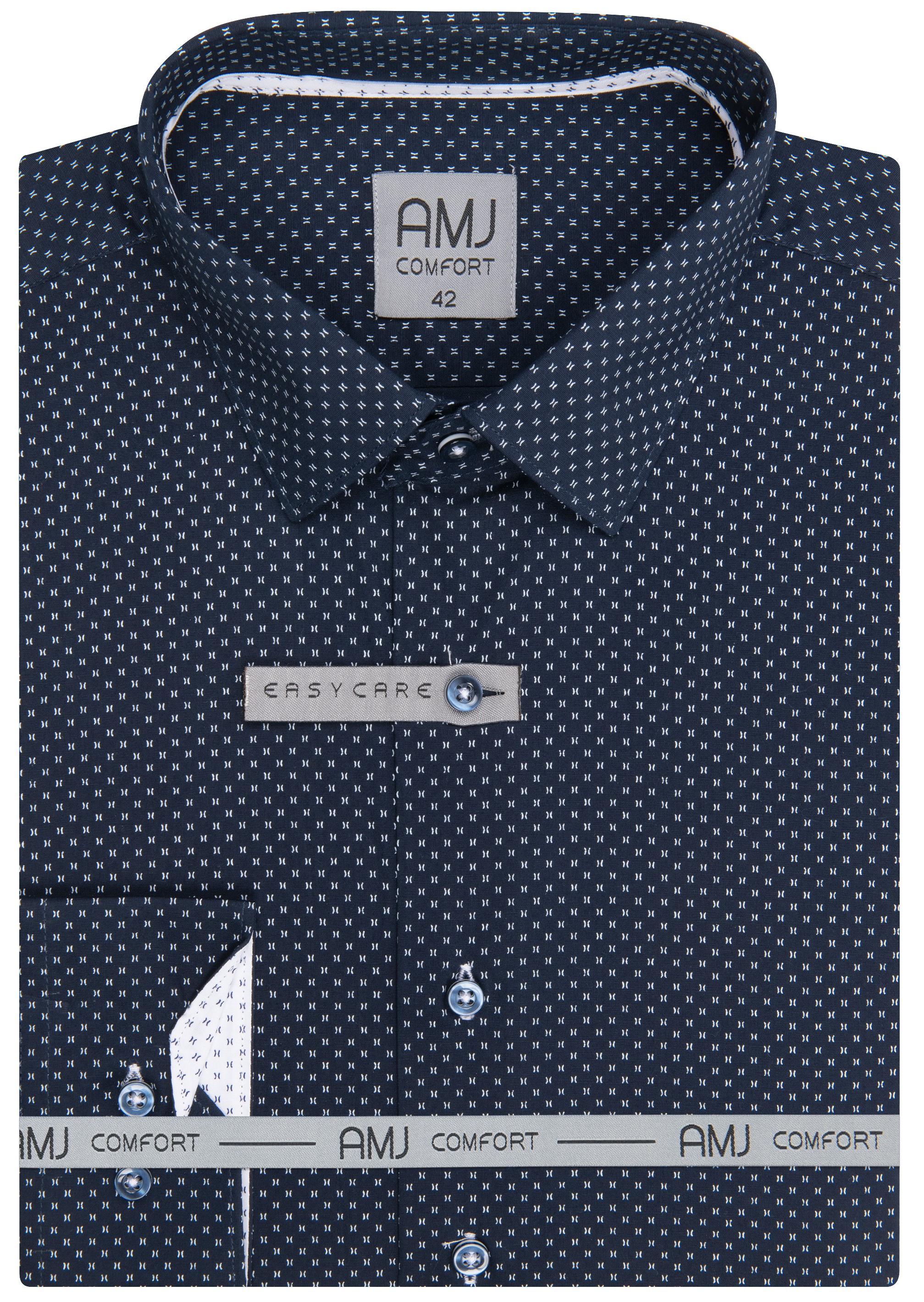 Pánská košile dlouhý rukáv AMJ VDSBR 1261 Slim Fit Comfort Velikost: 41