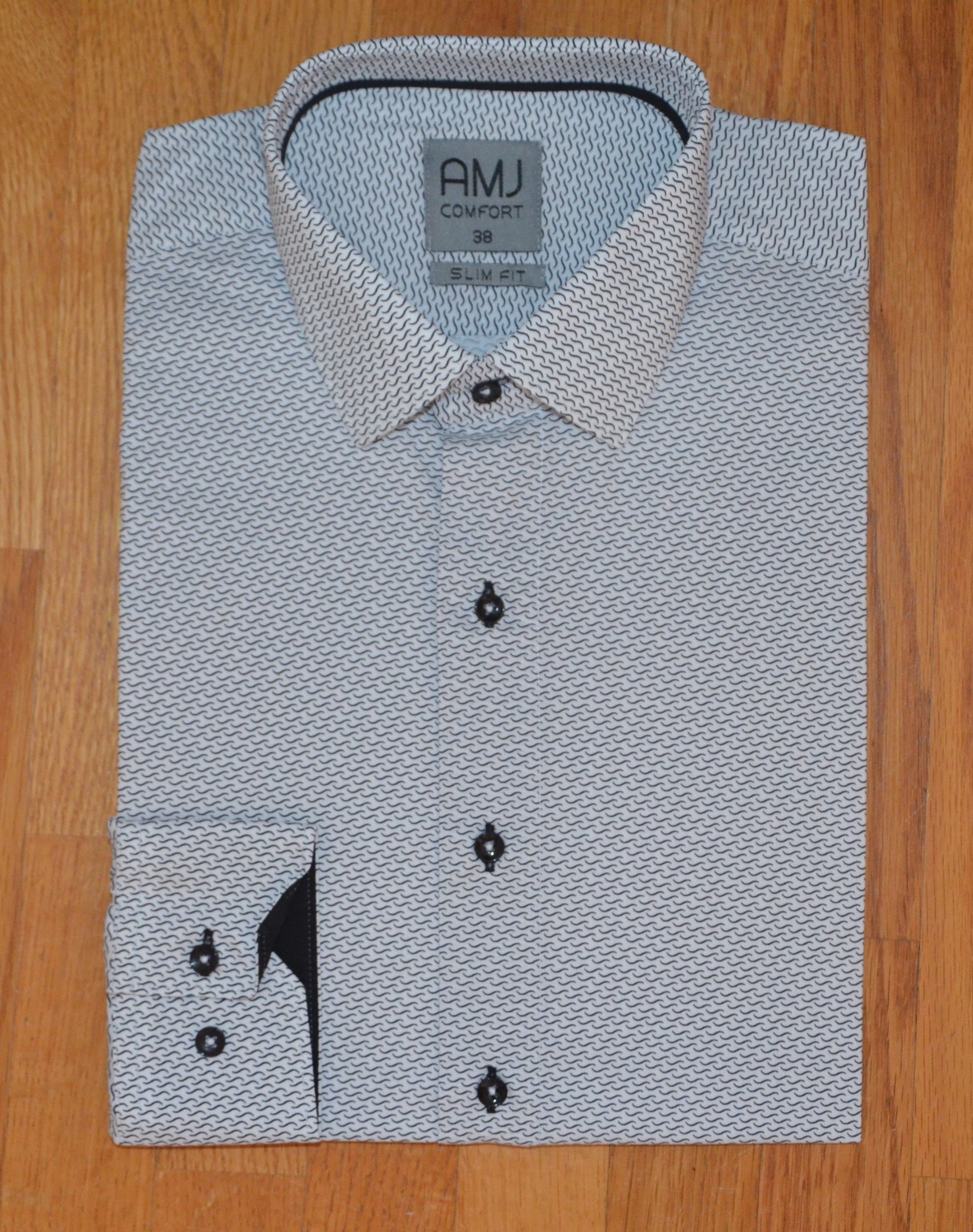 Pánská košile dlouhý rukáv AMJ VDSBR 1259 Slim Fit Comfort Velikost: 41