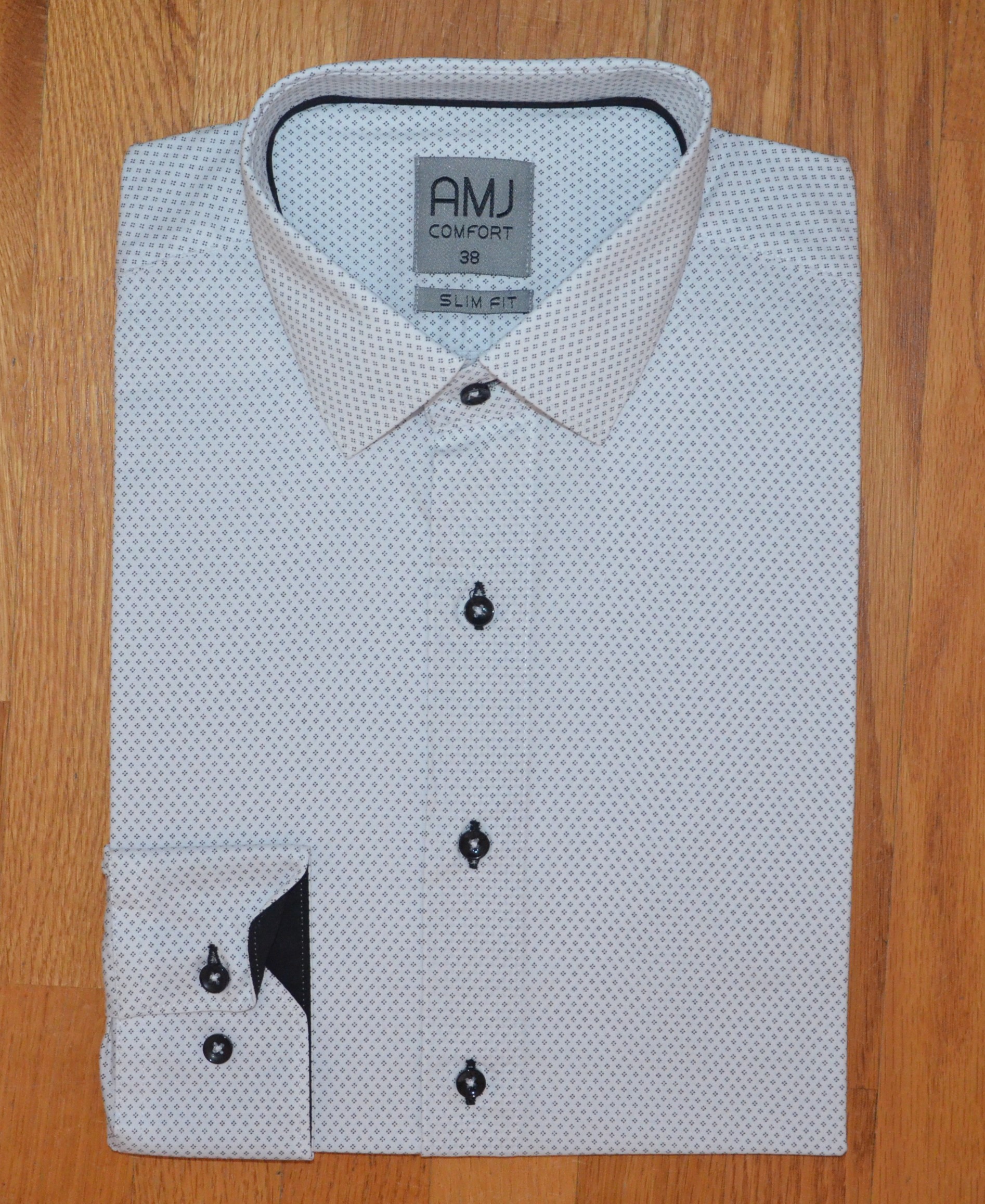 Pánská košile dlouhý rukáv AMJ VDSBR 1255 Slim Fit Comfort Velikost: 41