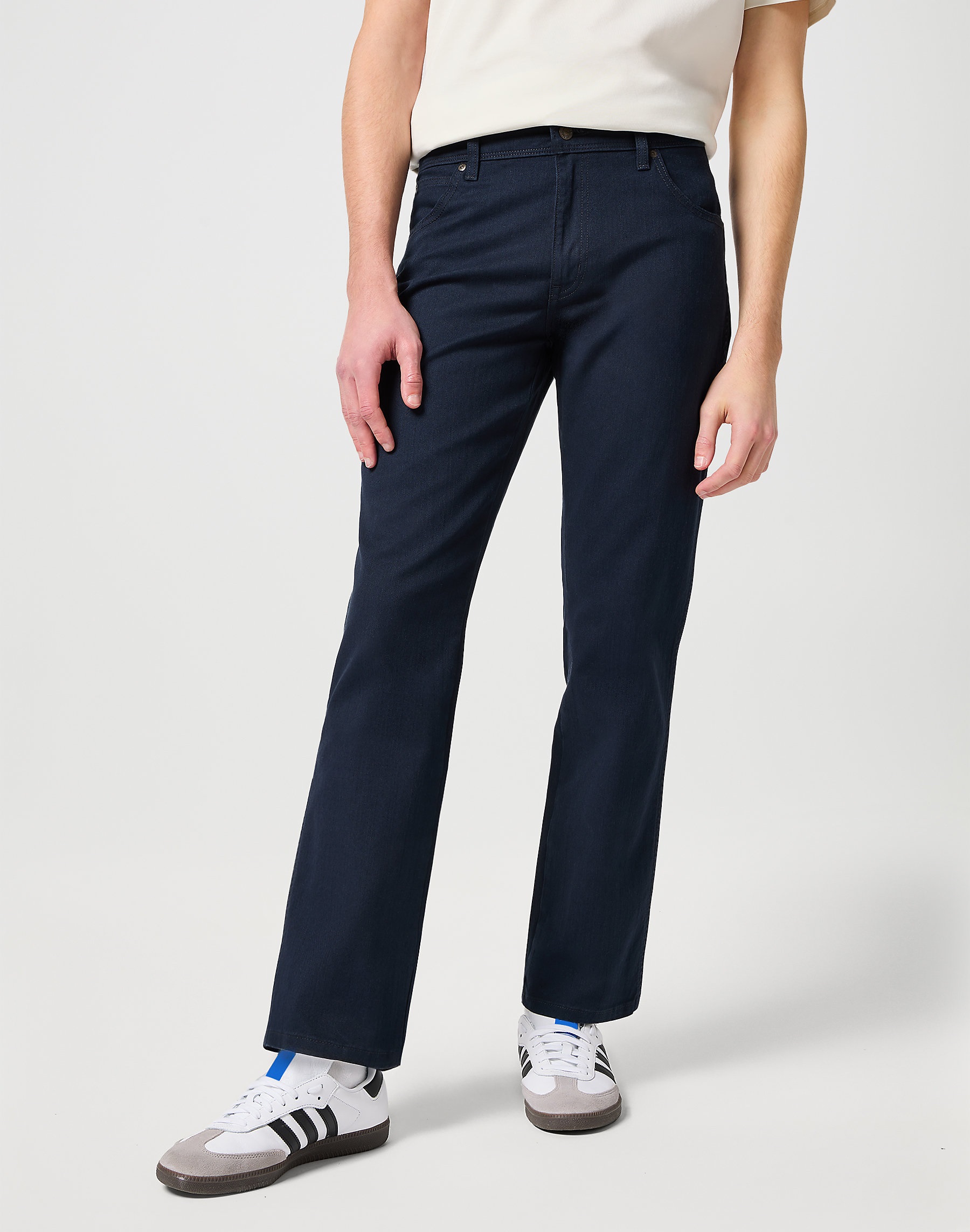 Pánské kalhoty WRANGLER W10IHH114 112125997 REGULAR FIT Navy Velikost Pas/Délka: 36/36